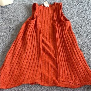 Love Squared Kids Sleeveless Top vest- Rust Orange